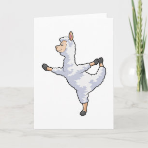 Tarjeta Llama al gimnasio del yoga