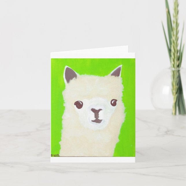 Tarjeta Llama, animales (Anverso)