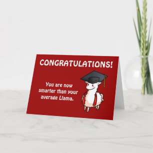 Tarjeta Llama de graduación