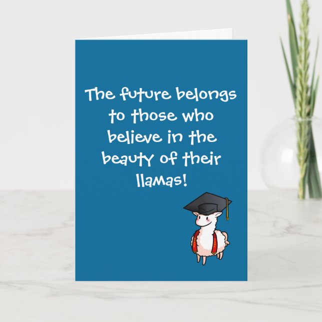 Tarjeta Llama de graduación (Anverso)