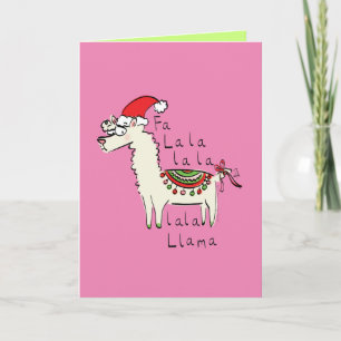 Tarjeta Llama Divertida Navidad Fiesta