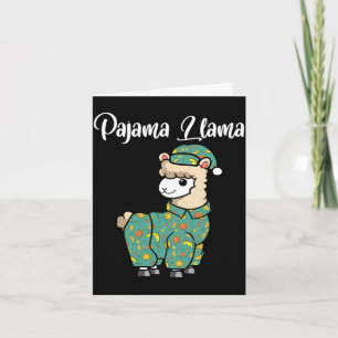 Tarjeta Llama divertida pijama llama hora de dormir pijama