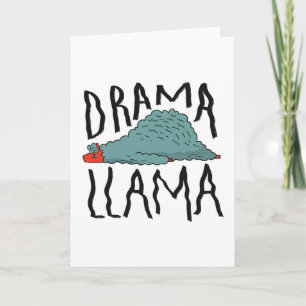 Tarjeta Llama Drama Alpaca Divertido Regalo Lama