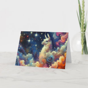 Tarjeta Llama en las nubes