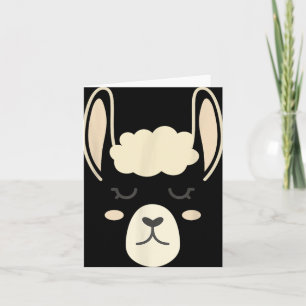 Tarjeta Llama Face Funny Halloween Costume Alpacas