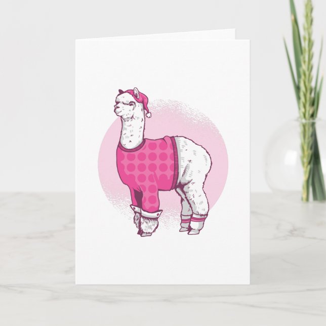 Tarjeta Llama pijama (Anverso)