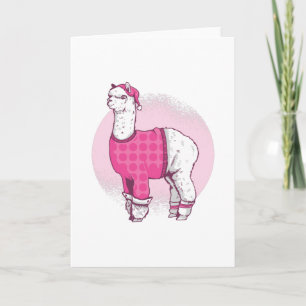 Tarjeta Llama pijama