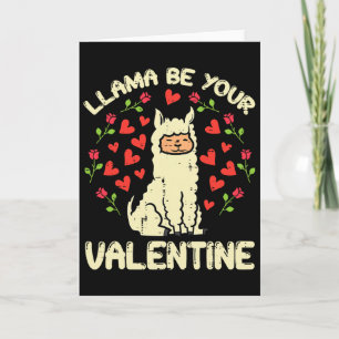 Tarjeta Llama Sé Tu San Valentín Lindo Alpaca Hombres Muje