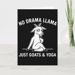 Tarjeta Llama Sin Drama Solo Cabras Y Yoga Animal Divertid