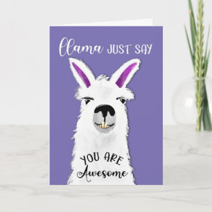 Tarjeta llama solo di que eres un novio increíble  cerámic