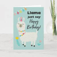 Llama sólo dice cumpleaños feliz