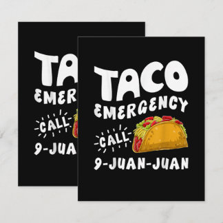 Tarjeta  Llamada de Emergencia de Taco 9 Juan Juan Diverti