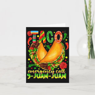 Tarjeta Llamada de emergencia de taco 9 juan juan divertid