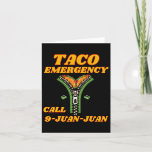 Tarjeta Llamada de emergencia de taco 9 Juan Juan Mujer me