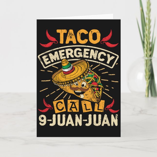 Tarjeta Llamada de emergencia del Taco de Cinco De Mayo 9 (Anverso)