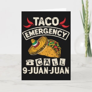 Tarjeta Llamada de emergencia Taco 9 Novedad Juan Taco