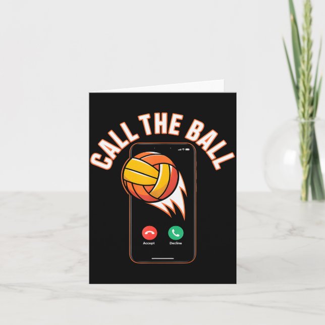 Tarjeta Llamada Divertida Al Balón Voleibol Leopardo Balón (Anverso)