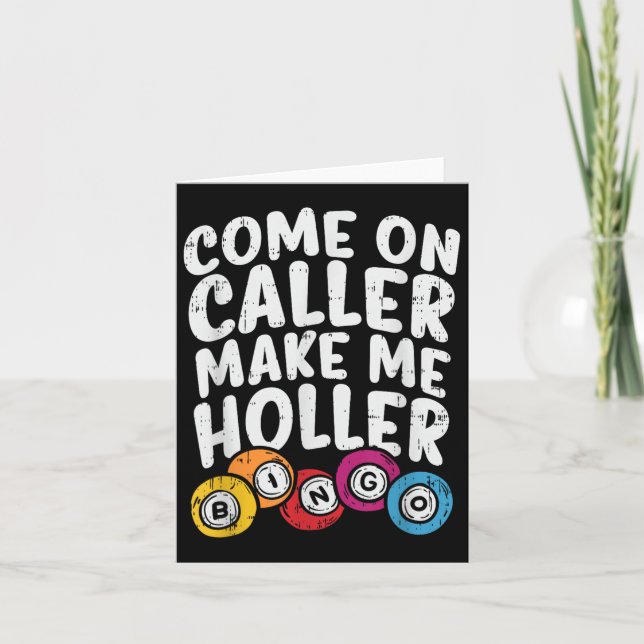 Tarjeta Llamada Hazme Holler Bingo Funny Player G (Anverso)