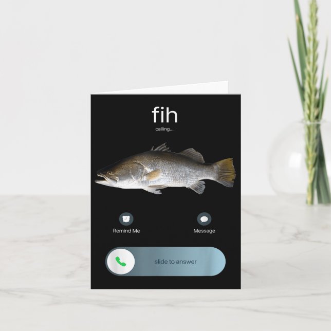 Tarjeta Llamadas divertidas a Fih, Fih Incipiente Meme De  (Anverso)