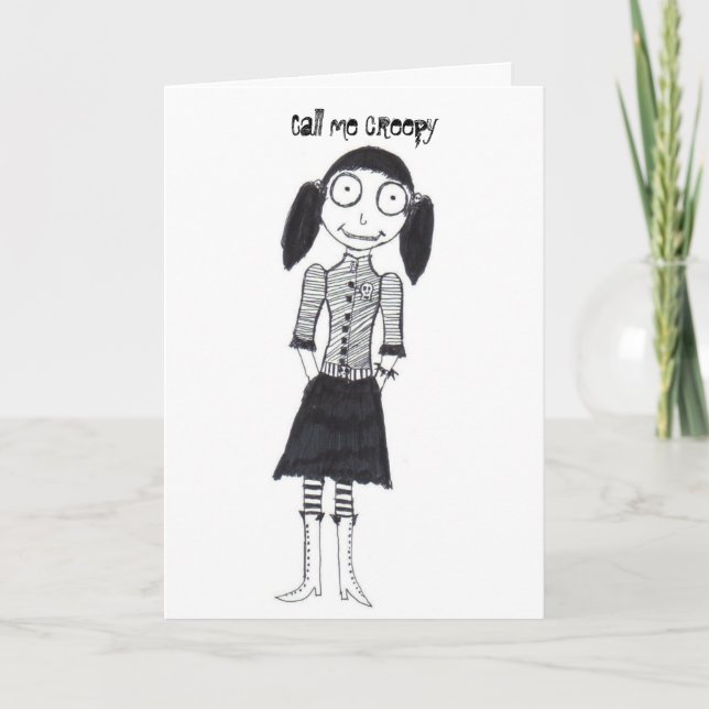 Tarjeta Llámame espeluznante (Anverso)