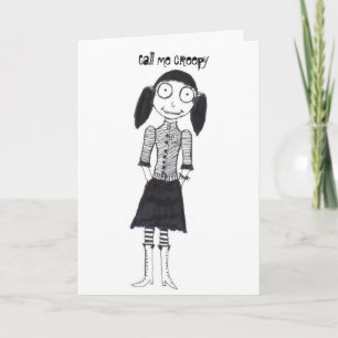 Tarjeta Llámame espeluznante