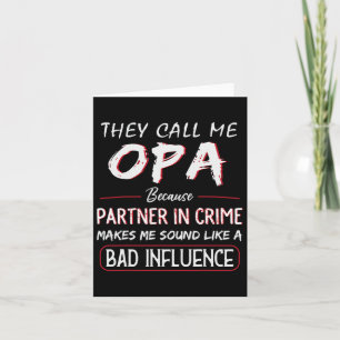 Tarjeta Llámame Opa Porque Compañero De Crimen Padres Dive