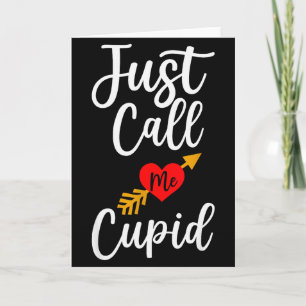 Tarjeta Llámame simplemente Camisa de Cupido Corazón Flech