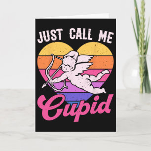 Tarjeta Llámame simplemente Cupido San Valentín Flecha Cor