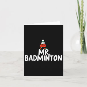 Tarjeta Llámame Sr. Jugador de Bádminton Funny Shuttle 