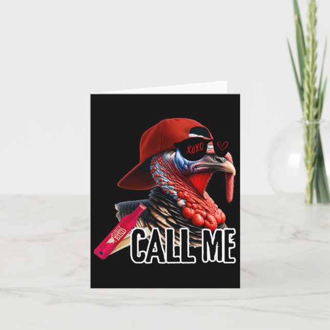 Tarjeta Llámame Turquía Cazador Temporada de Caza de Cazad (Anverso)