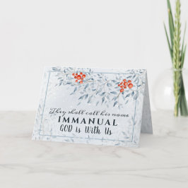Tarjeta Llamarán a su nombre Immanuel, Navidades