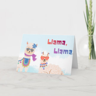 Tarjeta Llamas Celebrando a las Madres Biológicas