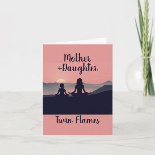 Tarjeta Llamas Gemelas Madre e Hija