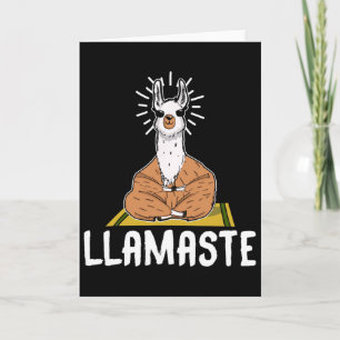 Tarjeta Llamaste Llama de Yoga Divertido Amante de la Medi
