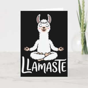 Tarjeta Llamaste Llama Divertido Yoga Meditación Namaste J