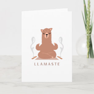 Tarjeta Llamaste - Llama Meditación Diseño