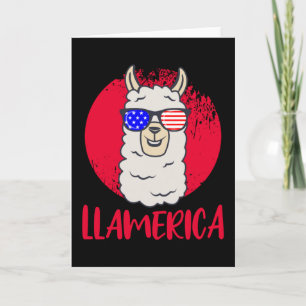Tarjeta LLAMERICA Día de los Caídos Patriótico Llama Ameri