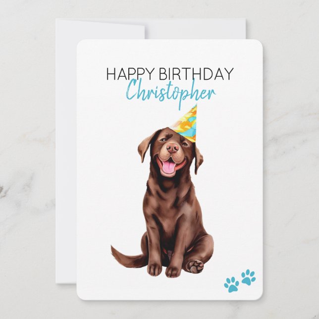 Tarjeta Llanto de cumpleaños feliz personalizado de Chocol (Anverso)