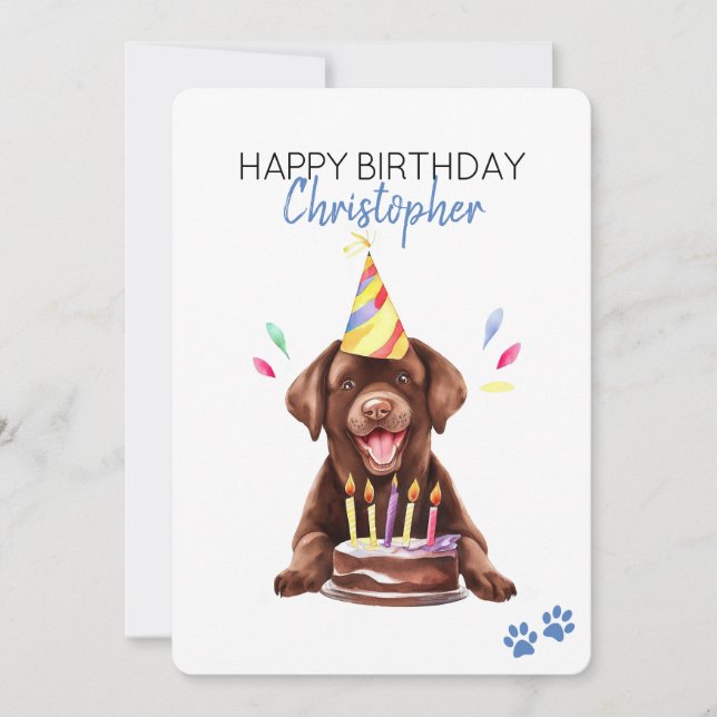 Tarjeta Llanto de cumpleaños feliz personalizado de Chocol (Anverso)