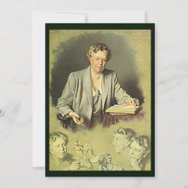 Tarjeta Llanura de retrato de Eleanor Roosevelt en la Casa