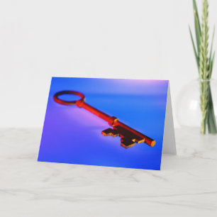 TARJETA LLAVE CON EL FONDO AZUL