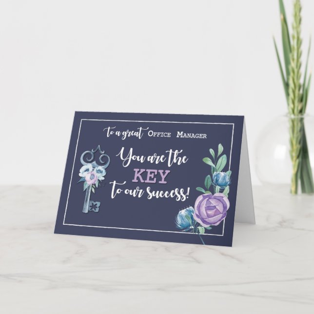 Tarjeta Llave del día del Admin del administrador de (Anverso)