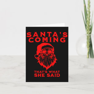 Tarjeta Llega Santa Eso Es Lo Que Ella Dijo Inapropiado 