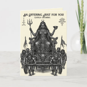 Tarjeta Llegada del carro de Ganga Gramma