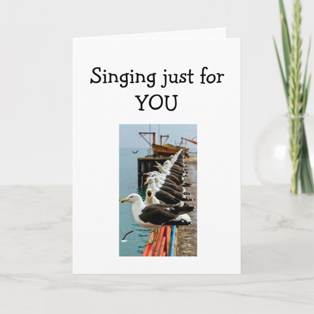 TARJETA LLEGAMOS A "CANTAR FELIZ CUMPLEAÑOS" (Anverso)
