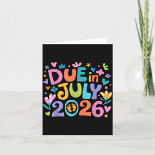 Tarjeta Llegando julio 2026 Próximo bebé nueva mamá madre