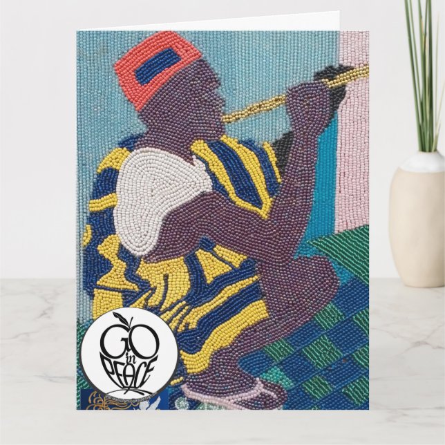 Tarjeta LLEGAR EN PAZ CARGA DE SALUD + carta de flauta (Anverso)