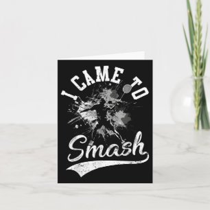 Tarjeta Llegué A Smash Team Player Badminton Shuttle Spor