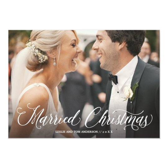 Tarjeta llena casada del día de fiesta de la foto