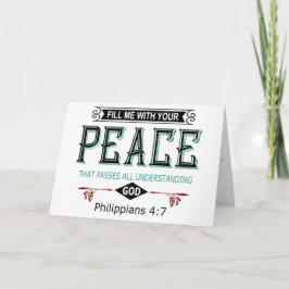 Tarjeta Lléname con tu paz